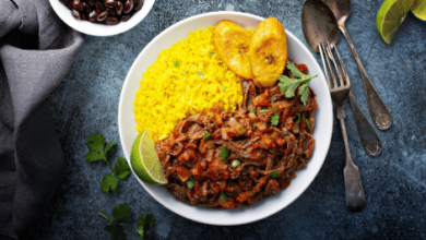 Steak recipe with beans and rice