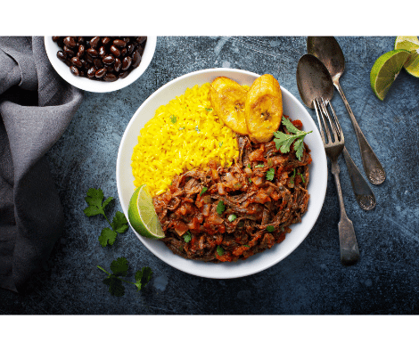 Steak recipe with beans and rice